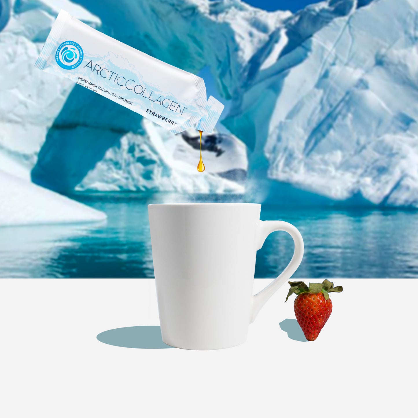 Strawberry Marine Collagen Sachet Cup