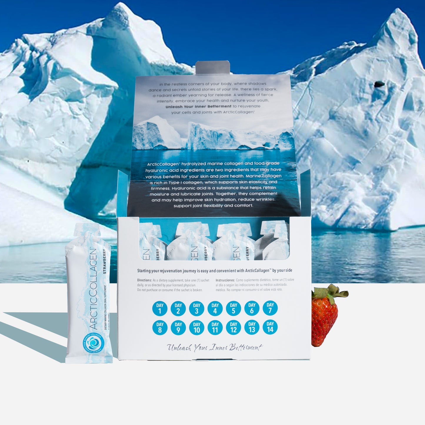 Dietary Marine Collagen Oral Supplement Strawberry